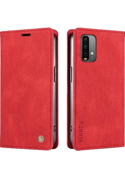 Xiaomi Redmi Note 9 4g Premium Pu Deri Basit Cüzdan Kılıf Kart Yuvaları Destek Ayağı Manyetik Kapatma Darbeye Dayanıklı Kapak (Yurt Dışından)