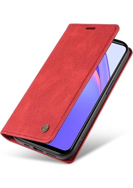Xiaomi Redmi Note 9 4g Premium Pu Deri Basit Cüzdan Kılıf Kart Yuvaları Destek Ayağı Manyetik Kapatma Darbeye Dayanıklı Kapak (Yurt Dışından)