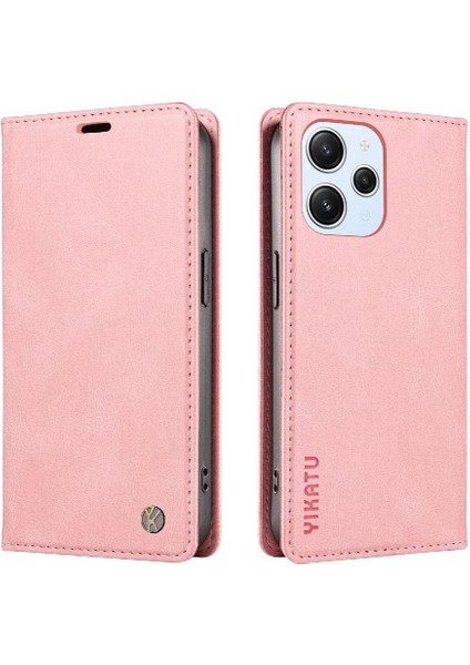 Xiaomi Redmi 12 4g Premium Pu Deri Basit Cüzdan Kılıf Kart Yuvaları Destek Ayağı Manyetik Kapatma Darbeye Dayanıklı Kapak (Yurt Dışından)