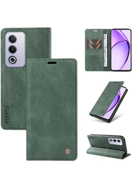 Oppo A3 Pro 5g Premium Pu Deri Basit Cüzdan Kılıf Kart Yuvaları Destek Ayağı Manyetik Kapatma Darbeye Dayanıklı Kapak (Yurt Dışından)