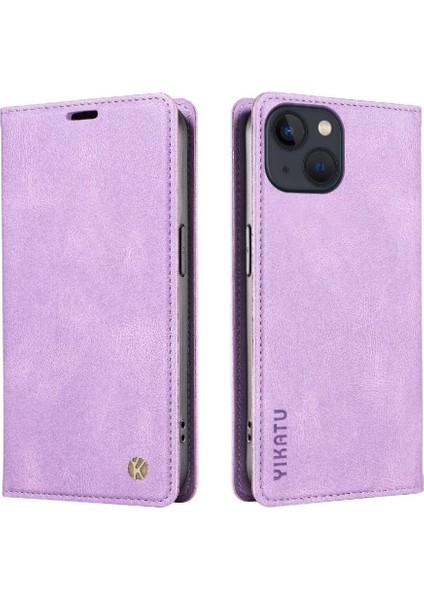 iPhone 15 Plus Premium Pu Deri Basit Cüzdan Kılıf Kart Yuvaları Destek Ayağı Manyetik Kapatma Darbeye Dayanıklı Kapak (Yurt Dışından) modelleri