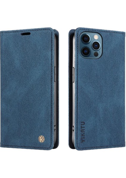 iPhone 12 Premium Pu Deri Basit Cüzdan Kılıf Kart Yuvaları Destek Ayağı Manyetik Kapatma Darbeye Dayanıklı Kapak (Yurt Dışından) fırsatları