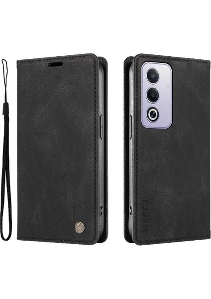 Oppo A3 Pro 5g Premium Pu Deri Basit Cüzdan Kılıf Kart Yuvaları Destek Ayağı Manyetik Kapatma Darbeye Dayanıklı Kapak (Yurt Dışından)