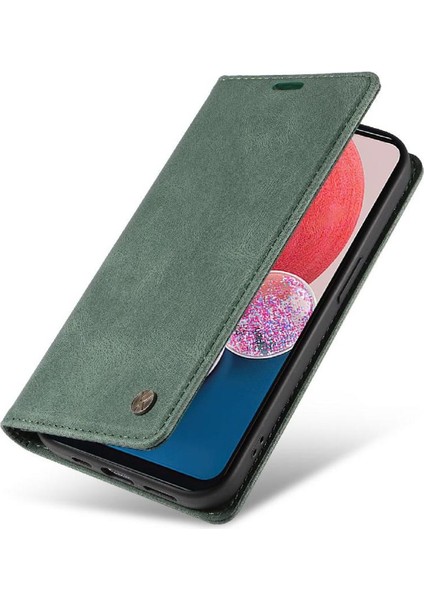 Samsung Galaxy A13 4g Premium Pu Deri Basit Cüzdan Kılıf Kart Yuvaları Destek Ayağı Manyetik Kapatma Darbeye Dayanıklı Kapak (Yurt Dışından) modelleri