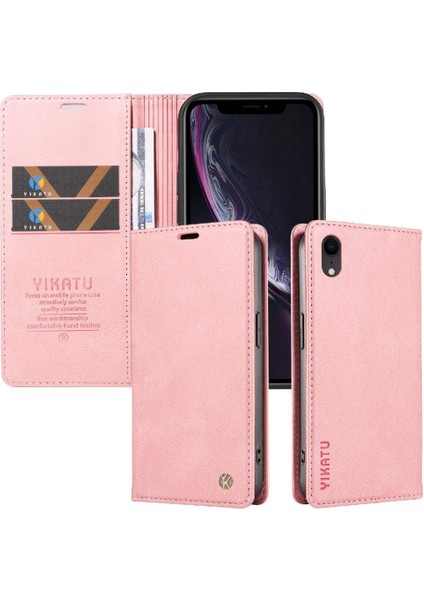 iPhone Xr Premium Pu Deri Basit Cüzdan Kılıf Kart Yuvaları Destek Ayağı Manyetik Kapatma Darbeye Dayanıklı Kapak (Yurt Dışından) indirimleri