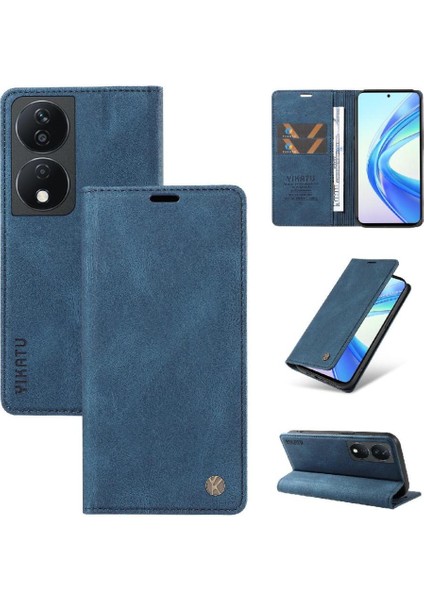 Honor 90 Smart Premium Pu Deri Basit Cüzdan Kılıf Kart Yuvaları Destek Ayağı Manyetik Kapatma Darbeye Dayanıklı Kapak (Yurt Dışından)