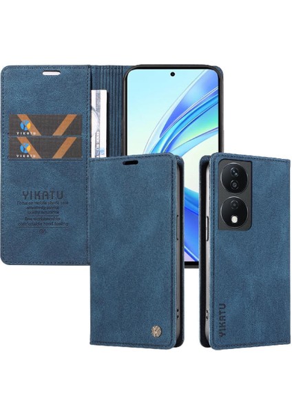 Honor 90 Smart Premium Pu Deri Basit Cüzdan Kılıf Kart Yuvaları Destek Ayağı Manyetik Kapatma Darbeye Dayanıklı Kapak (Yurt Dışından)