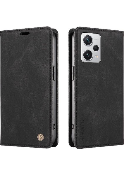 Xiaomi Redmi NOTE12 Pro Plus 5g Premium Pu Deri Basit Cüzdan Kılıf Kart Yuvaları Destek Ayağı Manyetik Kapatma Darbeye Dayanıklı Kapak (Yurt Dışından) modelleri