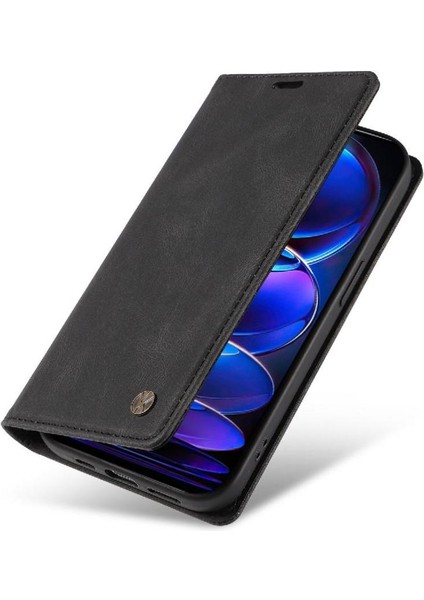 Xiaomi Redmi NOTE12 Pro Plus 5g Premium Pu Deri Basit Cüzdan Kılıf Kart Yuvaları Destek Ayağı Manyetik Kapatma Darbeye Dayanıklı Kapak (Yurt Dışından) fırsatları