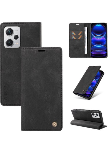 Xiaomi Redmi NOTE12 Pro Plus 5g Premium Pu Deri Basit Cüzdan Kılıf Kart Yuvaları Destek Ayağı Manyetik Kapatma Darbeye Dayanıklı Kapak (Yurt Dışından) indirimleri