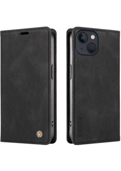 iPhone 14 Premium Pu Deri Basit Cüzdan Kılıf Kart Yuvaları Destek Ayağı Manyetik Kapatma Darbeye Dayanıklı Kapak (Yurt Dışından) modelleri
