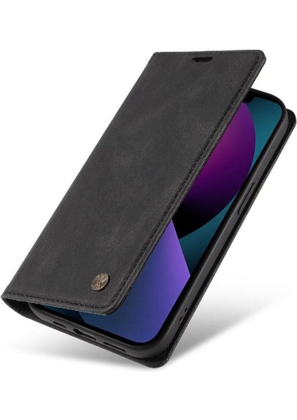 iPhone 14 Premium Pu Deri Basit Cüzdan Kılıf Kart Yuvaları Destek Ayağı Manyetik Kapatma Darbeye Dayanıklı Kapak (Yurt Dışından) fırsatları