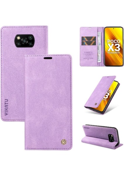 Xiaomi Poco X3 Pro Premium Pu Deri Basit Cüzdan Kılıf Kart Yuvaları Destek Ayağı Manyetik Kapatma Darbeye Dayanıklı Kapak (Yurt Dışından) fırsatları
