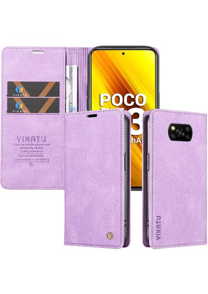 Xiaomi Poco X3 Pro Premium Pu Deri Basit Cüzdan Kılıf Kart Yuvaları Destek Ayağı Manyetik Kapatma Darbeye Dayanıklı Kapak (Yurt Dışından) indirimleri