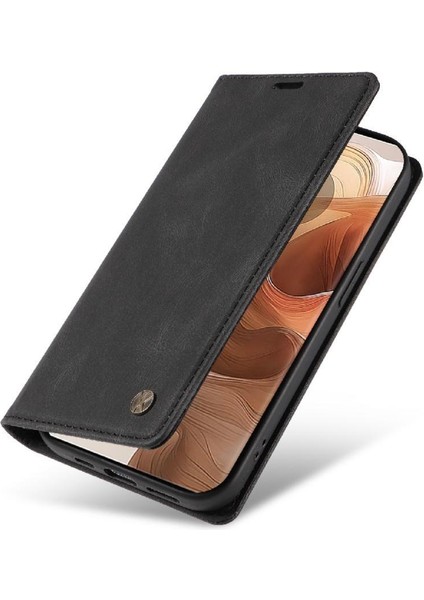 Motorola Edge 50 Ultra 5g Premium Pu Deri Basit Cüzdan Kılıf Kart Yuvaları Destek Ayağı Manyetik Kapatma Darbeye Dayanıklı Kapak (Yurt Dışından)