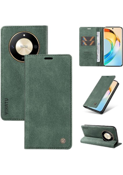 Honor X9B Premium Pu Deri Basit Cüzdan Kılıf Kart Yuvaları Destek Ayağı Manyetik Kapatma Darbeye Dayanıklı Kapak (Yurt Dışından) fırsatları