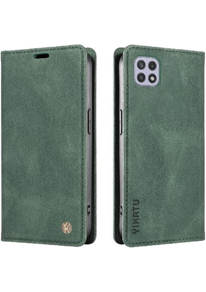 Samsung Galaxy A22 5g Premium Pu Deri Basit Cüzdan Kılıf Kart Yuvaları Destek Ayağı Manyetik Kapatma Darbeye Dayanıklı Kapak (Yurt Dışından) modelleri