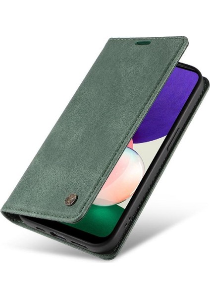 Samsung Galaxy A22 5g Premium Pu Deri Basit Cüzdan Kılıf Kart Yuvaları Destek Ayağı Manyetik Kapatma Darbeye Dayanıklı Kapak (Yurt Dışından) fırsatları