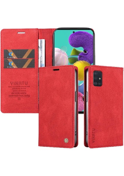 Samsung Galaxy A51 5g Premium Pu Deri Basit Cüzdan Kılıf Kart Yuvaları Destek Ayağı Manyetik Kapatma Darbeye Dayanıklı Kapak (Yurt Dışından) indirimleri
