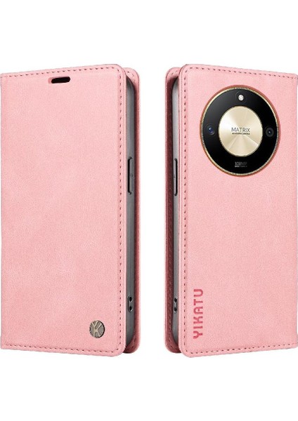Honor X9B Premium Pu Deri Basit Cüzdan Kılıf Kart Yuvaları Destek Ayağı Manyetik Kapatma Darbeye Dayanıklı Kapak (Yurt Dışından)