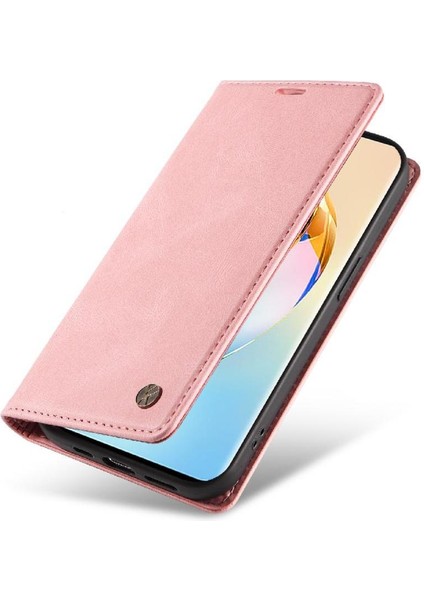Honor X9B Premium Pu Deri Basit Cüzdan Kılıf Kart Yuvaları Destek Ayağı Manyetik Kapatma Darbeye Dayanıklı Kapak (Yurt Dışından)