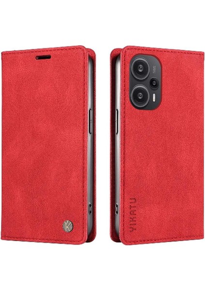 Xiaomi Poco F5 5g Premium Pu Deri Basit Cüzdan Kılıf Kart Yuvaları Destek Ayağı Manyetik Kapatma Darbeye Dayanıklı Kapak (Yurt Dışından) modelleri