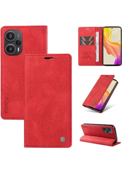 Xiaomi Poco F5 5g Premium Pu Deri Basit Cüzdan Kılıf Kart Yuvaları Destek Ayağı Manyetik Kapatma Darbeye Dayanıklı Kapak (Yurt Dışından) indirimleri