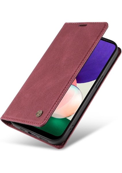 Samsung Galaxy A22 5g Premium Pu Deri Basit Cüzdan Kılıf Kart Yuvaları Destek Ayağı Manyetik Kapatma Darbeye Dayanıklı Kapak (Yurt Dışından) modelleri