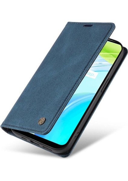 Realme C30 4g Premium Pu Deri Basit Cüzdan Kılıf Kart Yuvaları Destek Ayağı Manyetik Kapatma Darbeye Dayanıklı Kapak (Yurt Dışından) fırsatları