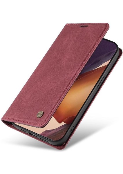 Samsung Galaxy Note 20 Ultra Premium Pu Deri Basit Cüzdan Kılıf Kart Yuvaları Destek Ayağı Manyetik Kapatma Darbeye Dayanıklı Kapak (Yurt Dışından) fırsatları