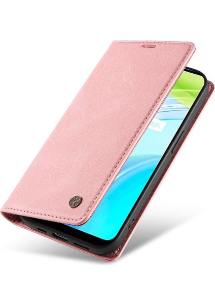 Realme C30 4g Premium Pu Deri Basit Cüzdan Kılıf Kart Yuvaları Destek Ayağı Manyetik Kapatma Darbeye Dayanıklı Kapak (Yurt Dışından) modelleri