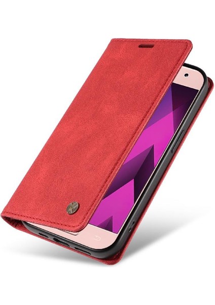 Samsung Galaxy A3 2017 Premium Pu Deri Basit Cüzdan Kılıf Kart Yuvaları Destek Ayağı Manyetik Kapatma Darbeye Dayanıklı Kapak (Yurt Dışından) fırsatları