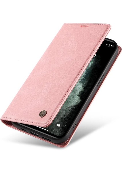 iPhone 11 Pro Premium Pu Deri Basit Cüzdan Kılıf Kart Yuvaları Destek Ayağı Manyetik Kapatma Darbeye Dayanıklı Kapak (Yurt Dışından)