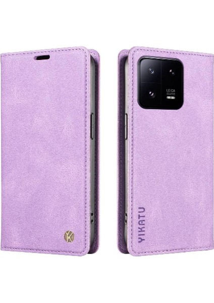 Xiaomi 13 Pro Premium Pu Deri Basit Cüzdan Kılıf Kart Yuvaları Destek Ayağı Manyetik Kapatma Darbeye Dayanıklı Kapak (Yurt Dışından) fırsatları