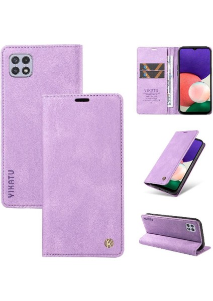 Samsung Galaxy A22 5g Premium Pu Deri Basit Cüzdan Kılıf Kart Yuvaları Destek Ayağı Manyetik Kapatma Darbeye Dayanıklı Kapak (Yurt Dışından) indirimleri