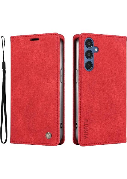 Samsung Galaxy M35 Premium Pu Deri Basit Cüzdan Kılıf Kart Yuvaları Destek Ayağı Manyetik Kapatma Darbeye Dayanıklı Kapak (Yurt Dışından) modelleri