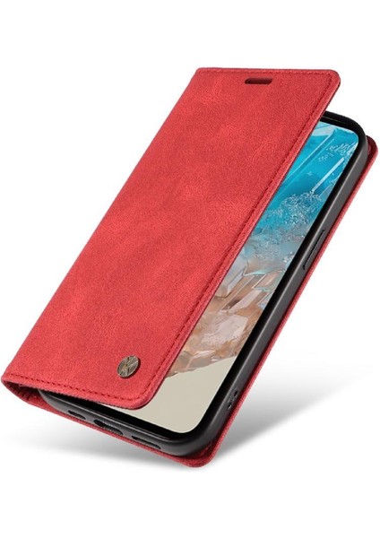 Samsung Galaxy M35 Premium Pu Deri Basit Cüzdan Kılıf Kart Yuvaları Destek Ayağı Manyetik Kapatma Darbeye Dayanıklı Kapak (Yurt Dışından) fırsatları