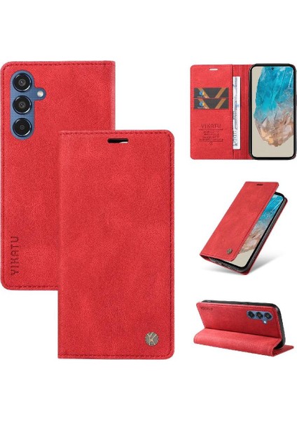 Samsung Galaxy M35 Premium Pu Deri Basit Cüzdan Kılıf Kart Yuvaları Destek Ayağı Manyetik Kapatma Darbeye Dayanıklı Kapak (Yurt Dışından) indirimleri