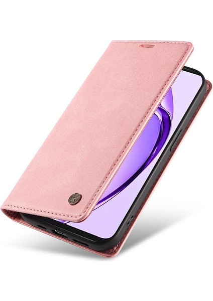 Oppo A3 Pro 5g Premium Pu Deri Basit Cüzdan Kılıf Kart Yuvaları Destek Ayağı Manyetik Kapatma Darbeye Dayanıklı Kapak (Yurt Dışından)