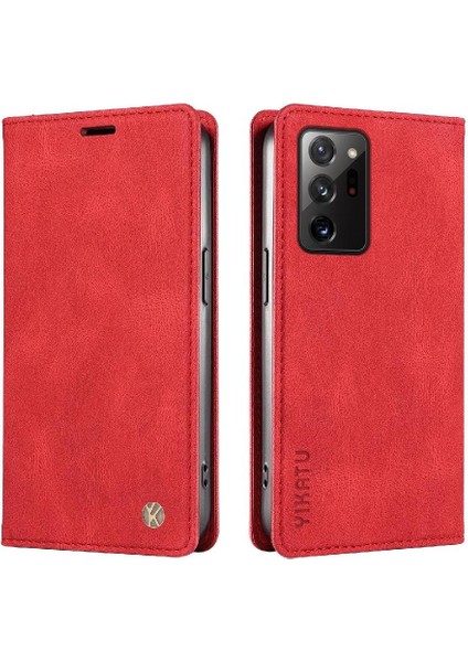 Samsung Galaxy Note 20 Ultra Premium Pu Deri Basit Cüzdan Kılıf Kart Yuvaları Destek Ayağı Manyetik Kapatma Darbeye Dayanıklı Kapak (Yurt Dışından) modelleri
