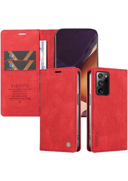 Samsung Galaxy Note 20 Ultra Premium Pu Deri Basit Cüzdan Kılıf Kart Yuvaları Destek Ayağı Manyetik Kapatma Darbeye Dayanıklı Kapak (Yurt Dışından) indirimleri