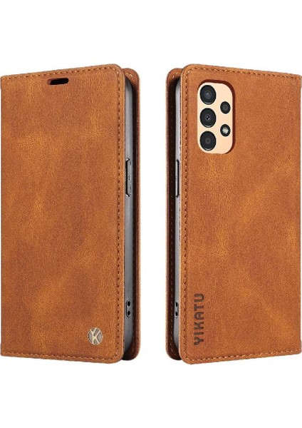 Samsung Galaxy A13 4g Premium Pu Deri Basit Cüzdan Kılıf Kart Yuvaları Destek Ayağı Manyetik Kapatma Darbeye Dayanıklı Kapak (Yurt Dışından)