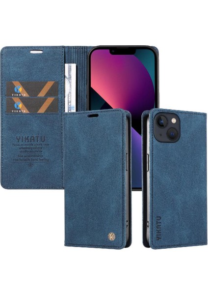 iPhone 15 Premium Pu Deri Basit Cüzdan Kılıf Kart Yuvaları Destek Ayağı Manyetik Kapatma Darbeye Dayanıklı Kapak (Yurt Dışından) indirimleri