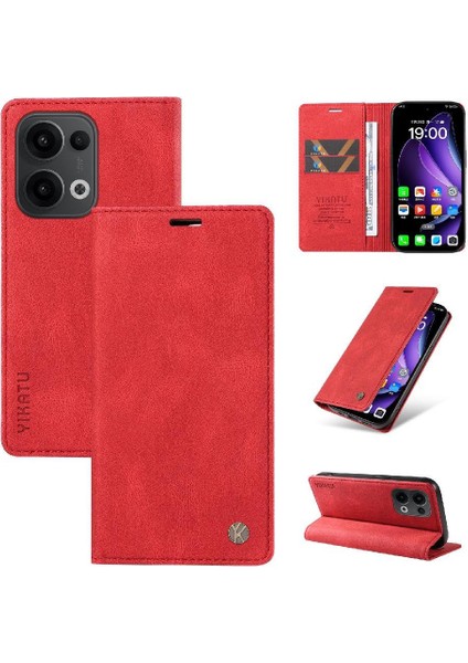 Oppo Reno 13 5g Premium Pu Deri Basit Cüzdan Kılıf Kart Yuvaları Destek Ayağı Manyetik Kapatma Darbeye Dayanıklı Kapak (Yurt Dışından) fırsatları