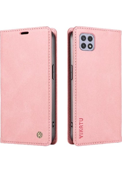 Samsung Galaxy A22 4g Premium Pu Deri Basit Cüzdan Kılıf Kart Yuvaları Destek Ayağı Manyetik Kapatma Darbeye Dayanıklı Kapak (Yurt Dışından) modelleri