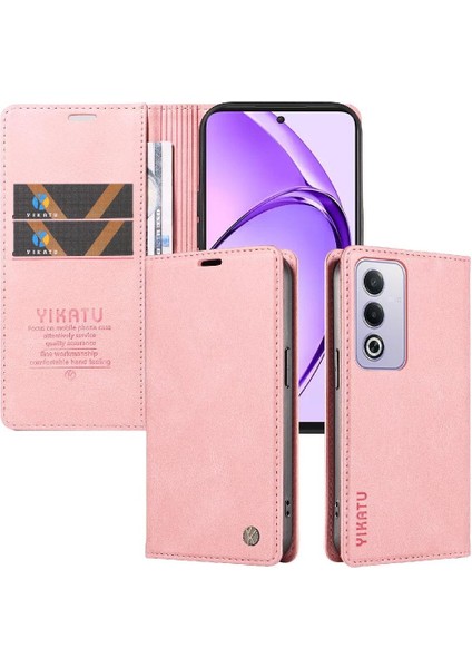 Oppo A3 Pro 5g Premium Pu Deri Basit Cüzdan Kılıf Kart Yuvaları Destek Ayağı Manyetik Kapatma Darbeye Dayanıklı Kapak (Yurt Dışından)