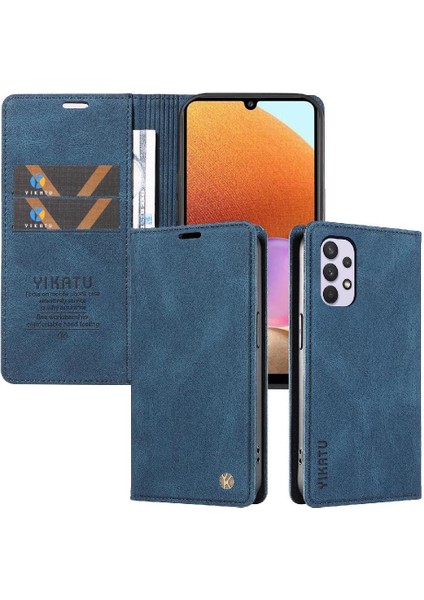 Samsung Galaxy A32 4g Premium Pu Deri Basit Cüzdan Kılıf Kart Yuvaları Destek Ayağı Manyetik Kapatma Darbeye Dayanıklı Kapak (Yurt Dışından) indirimleri