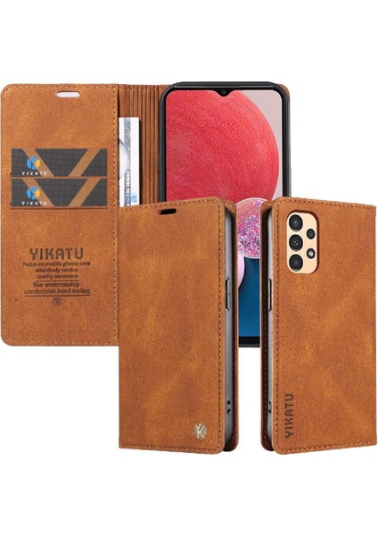 Samsung Galaxy A13 4g Premium Pu Deri Basit Cüzdan Kılıf Kart Yuvaları Destek Ayağı Manyetik Kapatma Darbeye Dayanıklı Kapak (Yurt Dışından) indirimleri