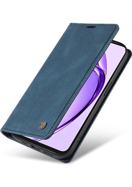 Oppo A3 Pro 5g Premium Pu Deri Basit Cüzdan Kılıf Kart Yuvaları Destek Ayağı Manyetik Kapatma Darbeye Dayanıklı Kapak (Yurt Dışından)