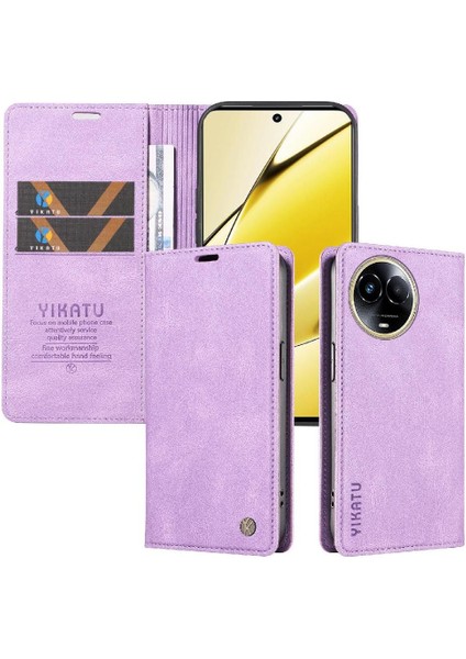 Realme 11X 5g Premium Pu Deri Basit Cüzdan Kılıf Kart Yuvaları Destek Ayağı Manyetik Kapatma Darbeye Dayanıklı Kapak (Yurt Dışından) indirimleri